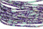 Purple Sea Sediment Jasper beads tube tubular beads 15.5" 4x13mm