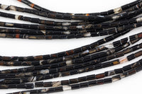 Natural Sardonyx beads tube tubular beads 15.5" 3x5mm