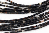 Natural Sardonyx beads tube tubular beads 15.5" 3x5mm