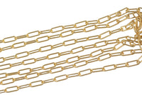 Gold Filled Round Tubed Chain, Elongated Heavy Oval Chain, 3x8.5mm links, , Wholesale, USA Made, Chain by foot- Paper Clip Chain