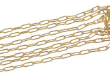 Gold Filled Round Tubed Chain, Elongated Heavy Oval Chain, 3x8.5mm links, , Wholesale, USA Made, Chain by foot- Paper Clip Chain