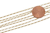 Gold Filled Round Tubed Rectangular Chain 1.4x3.5mm links- Wholesale, BULK Low Price, Chain by foot- Paper Clip Chain