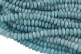Blue Sponge Quartz -  High Quality in  Roundel, 6mm, 8mm- Full 15.5 Inch Strand-15.5 inch Strand  Smooth Gemstone Beads