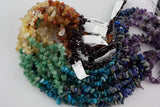 15" Natural Chakra Gemstone Chips Beads 6mm - 8mm - 15 inch Strand Gemstone Beads