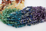 15" Natural Chakra Gemstone Chips Beads 6mm - 8mm - 15 inch Strand Gemstone Beads