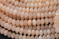 Peach Aventurine- High Quality in Roundel, 6mm, 8mm- Full 15.5 Inch Strand-15.5 inch Strand Smooth Gemstone Beads