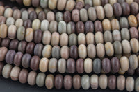 Natural Porcelain Jasper - High Quality in Roundel, 6mm, 8mm- Full 15.5 Inch Strand-15.5 inch Strand Smooth Gemstone Beads