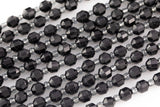 AAA Natural Spinel 5-6mm Beads Faceted Energy Prism Double Terminated Point Cut 15.5" Strand