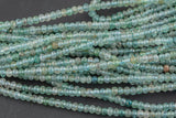 Natural Apatite Beads Full Strands-15.5 inches-2x3mm- Nice Size Hole- Diamond Cutting, High Facets- Nice and Sparkly- Faceted Rondelle