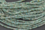 Natural Apatite Faceted Cube Beads Size 4-5mm 15.5" Strand