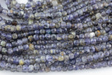 Natural Iolite Faceted Faceted Cube Beads Size 4-5mm 7.5" Strand