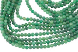 Natural Mongolian Jade Beads Full Strands-15.5 inches-5mm Nice Size Hole-Diamond Cutting, High Facets-Nice and Sparkly-Faceted Round