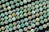 Natural Amazonite Full Strands-15.5 inches-3mm-  Nice Size Hole-  Diamond Cutting, High Facets- Nice and Sparkly- Faceted Round