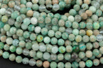 Natural Amazonite Full Strands-15.5 inches-3mm-  Nice Size Hole-  Diamond Cutting, High Facets- Nice and Sparkly- Faceted Round