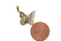 1x Abalone Monarch Butterfly Gold Pink Butterfly Pendant Dream Animal Lover Necklace Pendant Charm Designer Colorful Jewelry Making-14x19mm