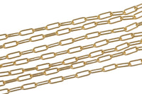 Gold Filled Round Tubed Chain, Elongated Heavy Oval Chain, 3x8.5mm links, , Wholesale, USA Made, Chain by foot- Paper Clip Chain