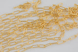 Gold Filled Round Tubed Chain, Elongated Heavy Oval Chain, 3x8.5mm links, , Wholesale, USA Made, Chain by foot- Paper Clip Chain