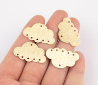 Brass earrings-Earring copper accessories-Earring connector-Brass earring charms-Earring pendant-Brass jewelry-Cloud shape earrings -19x39mm
