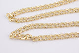 14k Gold Plated Large Cuban Curb Chain - Tarnish Resistant - Sold by the yard 12mm - Can be used for purse straps