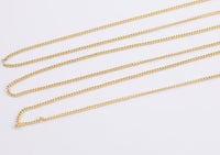 14k Gold Plated Chain 1.5mm Dainty Curb Chain - Tarnish Resistant - Sold by the yard