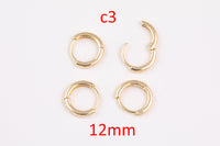4pc Gold Filled Earring Hoops Lever Back one touch w/ open link Lever Hoop earring Nickel free Lead Free for Earring Charm Making Findings