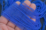 2mm Crystal Round 1 or 2 or 5 or 10 STRANDS- 14.5 inch strand- Blue