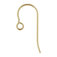 Gold Filled Earring Fishhook Fish Hook Wire Ear Wire 14mm - 14/20 Gold Filled- USA Product- 10 pieces (5 pairs)- Mini Size- Perfect for kids