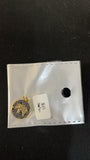 3 pcs - black CZ on gold elephant charm