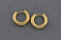 Gold Hoop Earrings 13mm and 18mm Hoop Earrings Earrings WATERPROOF Earrings Tarnish Resistant- Tungsten Jewelry