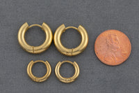 Gold Hoop Earrings 13mm and 18mm Hoop Earrings Earrings WATERPROOF Earrings Tarnish Resistant- Tungsten Jewelry