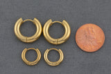 Gold Hoop Earrings 13mm and 18mm Hoop Earrings Earrings WATERPROOF Earrings Tarnish Resistant- Tungsten Jewelry