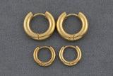 Gold Hoop Earrings 13mm and 18mm Hoop Earrings Earrings WATERPROOF Earrings Tarnish Resistant- Tungsten Jewelry