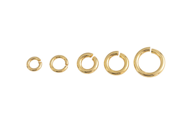 Gold Filled Extra Thick Gauge SUPER STRONG Jump Rings 3mm 4mm 5mm 6mm 7mm 8mm. Carbon Steel - Very sturdy 18K 14K