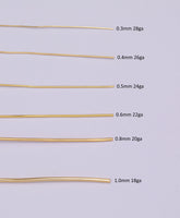 Gold Plated Non Tarnish Beading Wire for Craft Supply Copper Wire Tarnish Resistant Wire Wrapping 18, 20, 21, 22, 24, 26, 28 gauge 5 meter