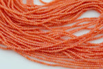 Tiny Peach Bamboo Coral Round High Quality 1.3mm Full Strand 16" Gemstone Beads