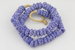 Authentic African Beads - powered glass spacer African beads, Krobo beads, recycle beads-- Handmade- Porcelain