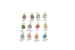 3mm 14/20 Gold Filled or Sterling Silver Add-On Birthstone Made in USA Real 14k Gold Filled Charm and Connector