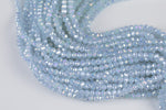 4mm or 6mm or 8mm Crystal Rondelle -2 or 5 or 10 STRANDS- Light Tanzanite AB