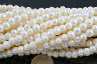 Natural 8-9mm Large Hole Freshwater  Pearl, 8 Inch Strand 3.0mm Hole! Gemstone Beads