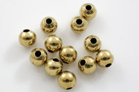BRASS Beads - Round Seamless Beads Balls - All Sizes