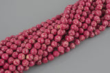 Natural Fusia Sea Sediment Jasper High Quality in Faceted Round AAA Quality Gemstone Beads