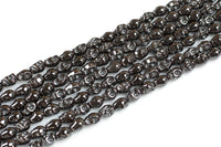 HEMATITE Beads. Skull 8*10mm and 6*8MM . Full Strand 16".