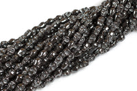 HEMATITE Beads. Skull 8*10mm and 6*8MM . Full Strand 16".