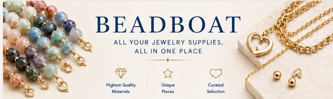 BeadBoat jewelry supplies including beads, chains and jewelry findings